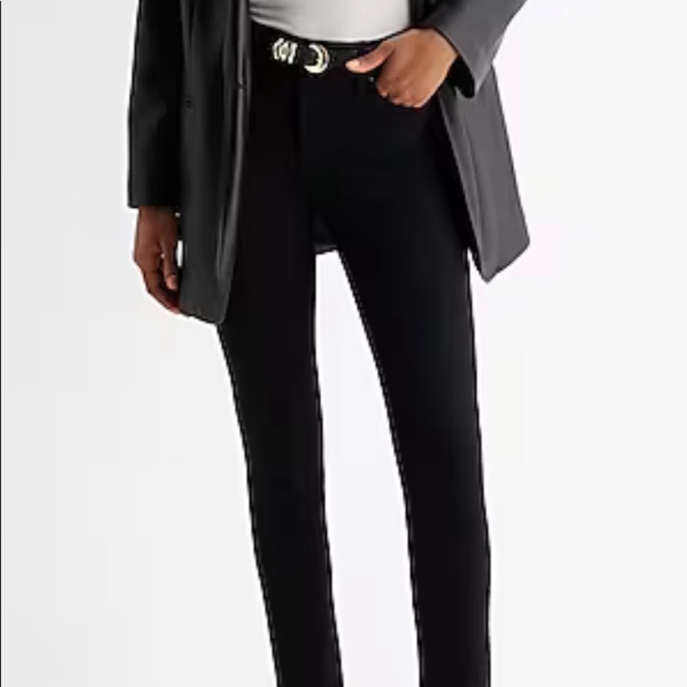 Express skinny mid rise black jeans